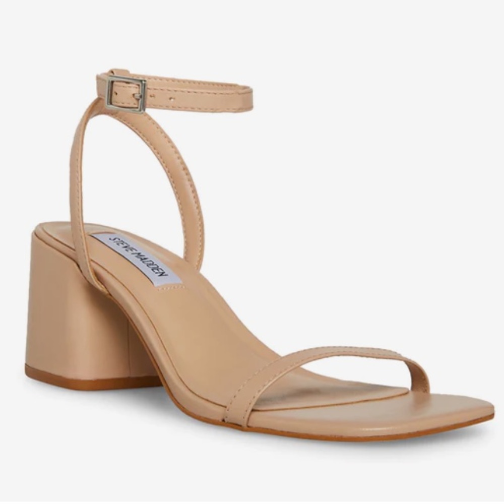 NWT Steve Madden Audrina Natural Leather Nude Heel